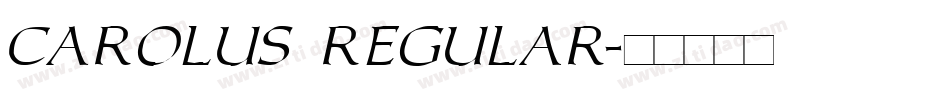 Carolus Regular字体转换